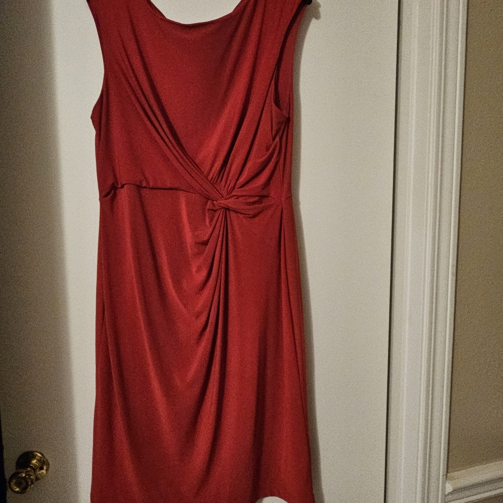 Elegant Red Sleeveless Dress - Picture 1 of 3